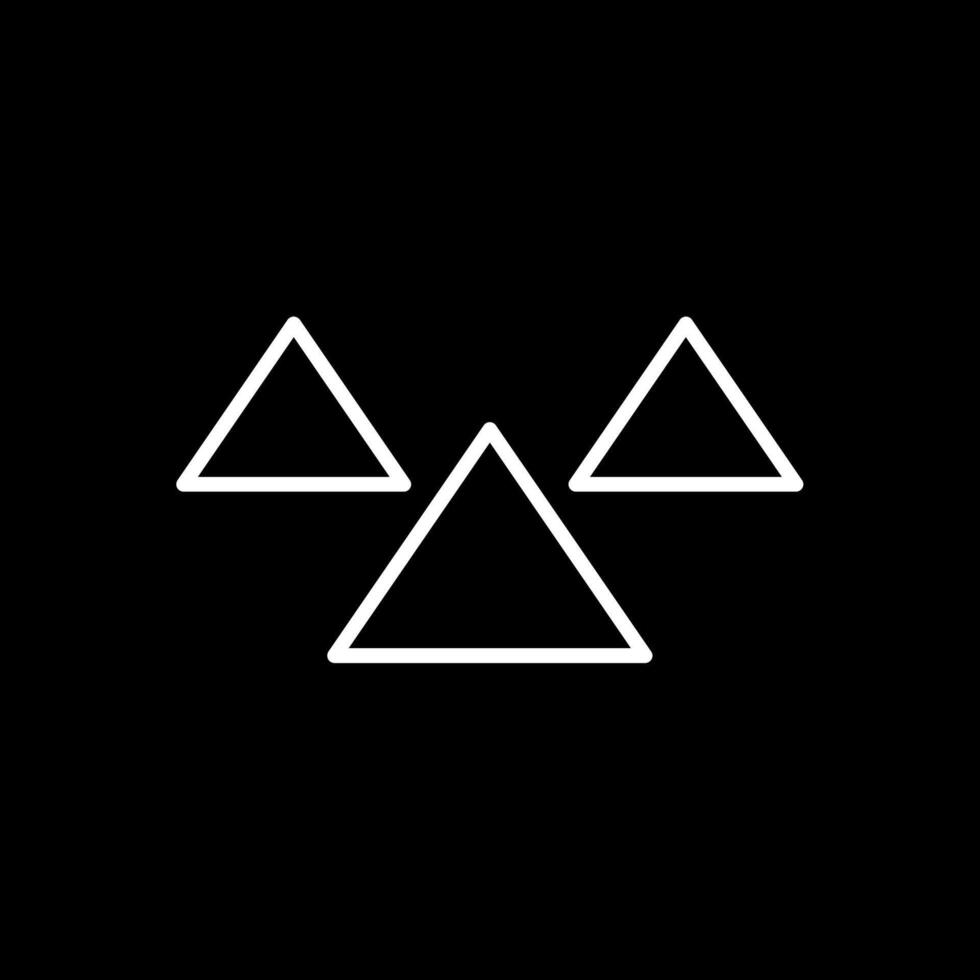 triangoli linea rovesciato icona design vettore