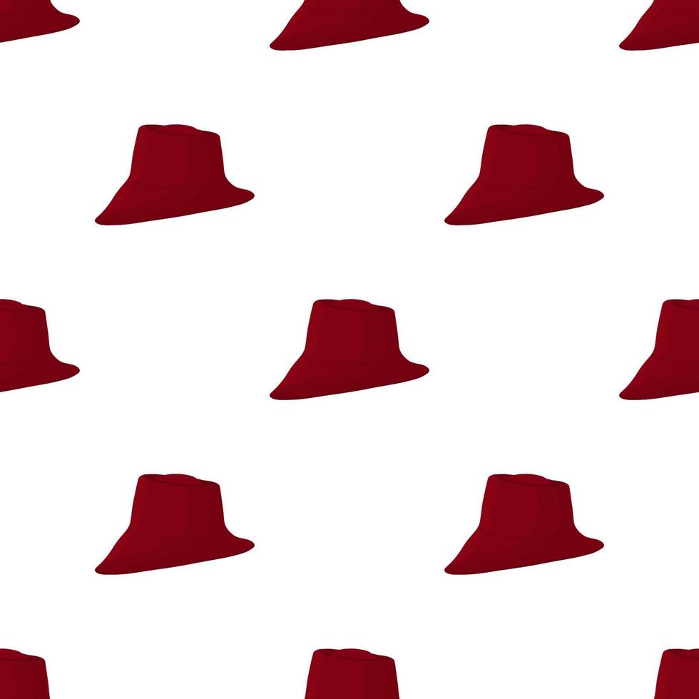 illustrazione a tema cappelli con motivo colorato fedora vettore