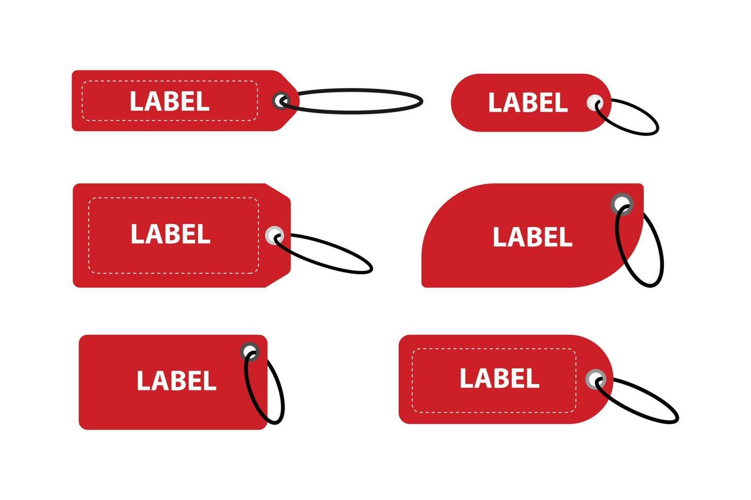 simpatica collezione di forme di etichette vettore