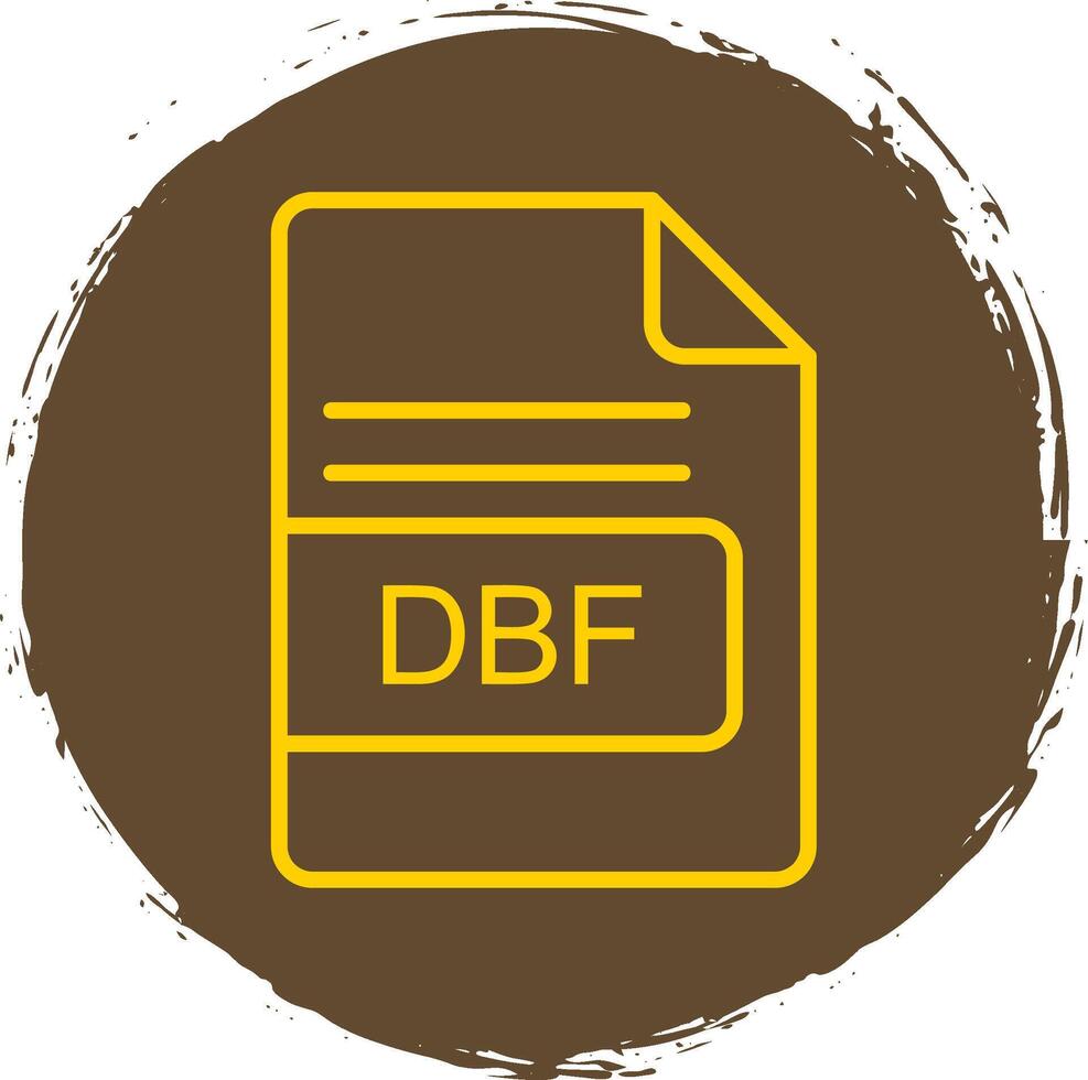 dbf file formato linea cerchio etichetta icona vettore