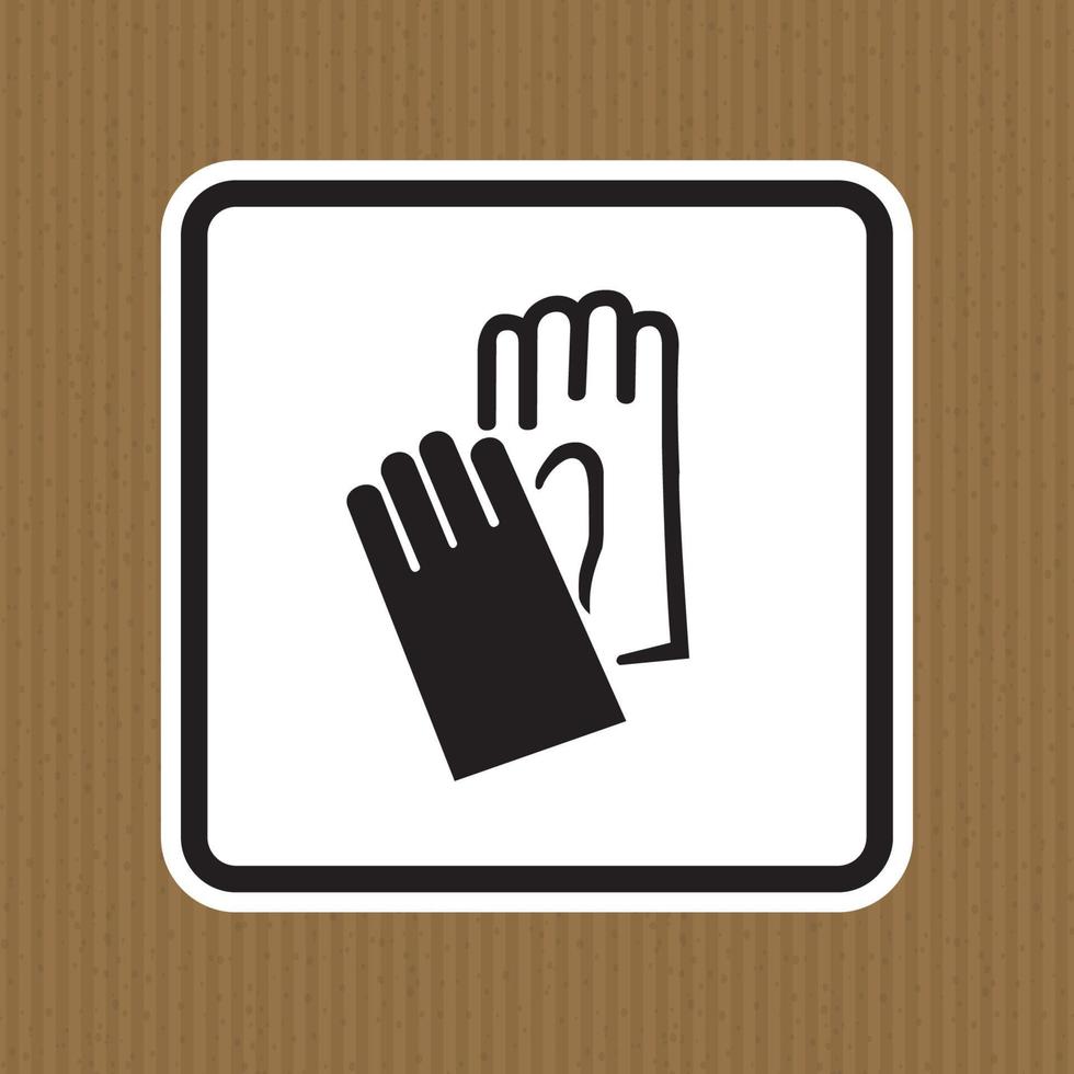 simbolo di usura segno di protezione della mano isolato su sfondo bianco, illustrazione eps.10 di vettore