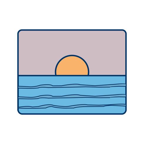 Icona di vettore di tramonto