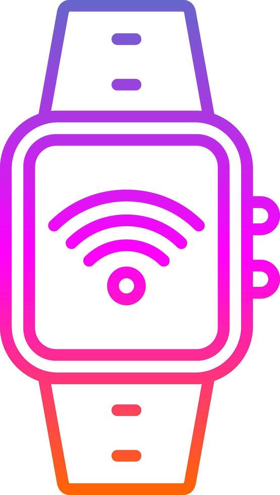 Wi-Fi linea cerchio etichetta icona vettore