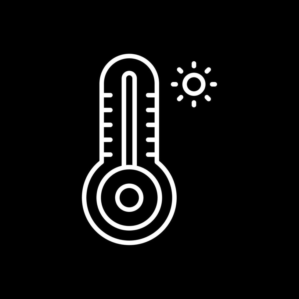 termometro linea rovesciato icona design vettore