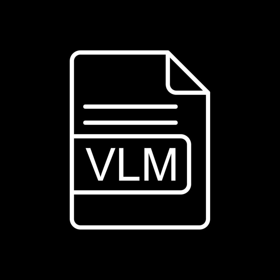 vlm file formato linea rovesciato icona design vettore