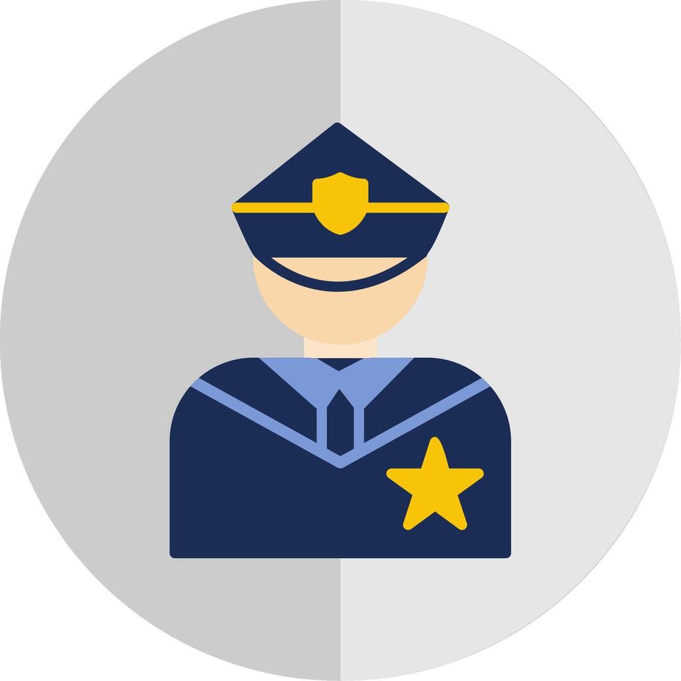 polizia piatto scala icona design vettore