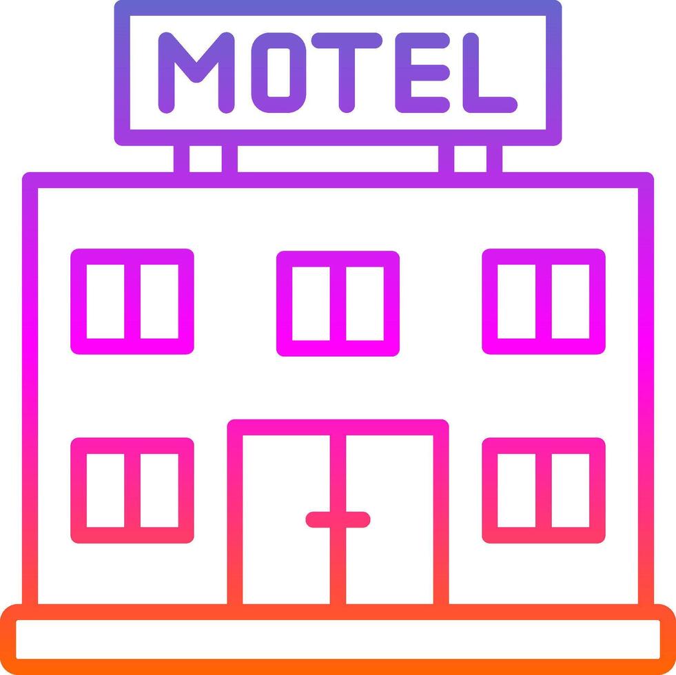 motel linea pendenza icona design vettore