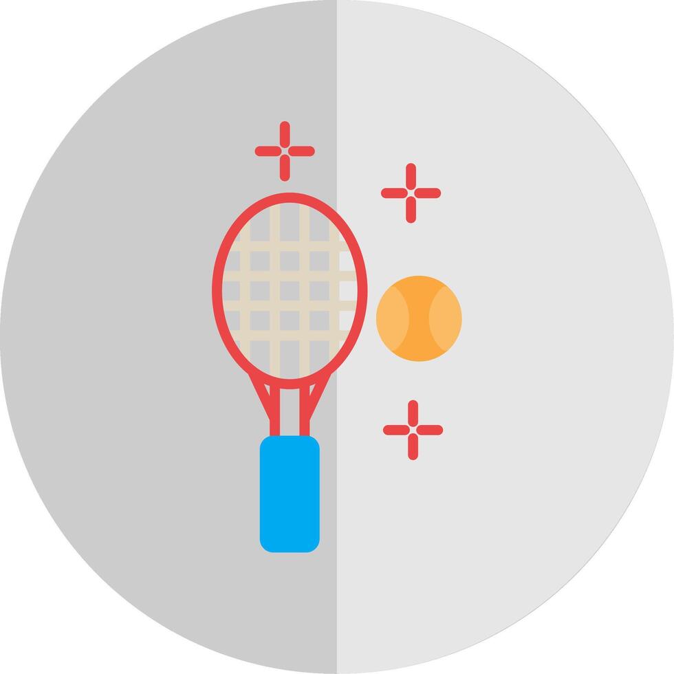 tennis piatto scala icona design vettore