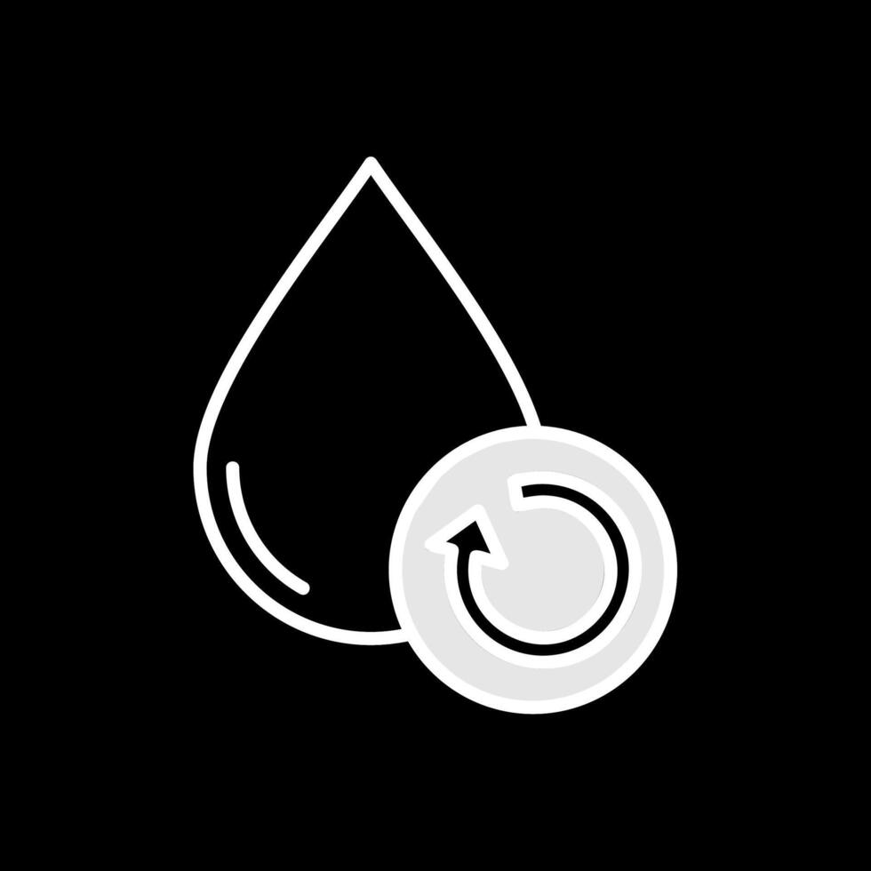 acqua trattamento linea rovesciato icona design vettore