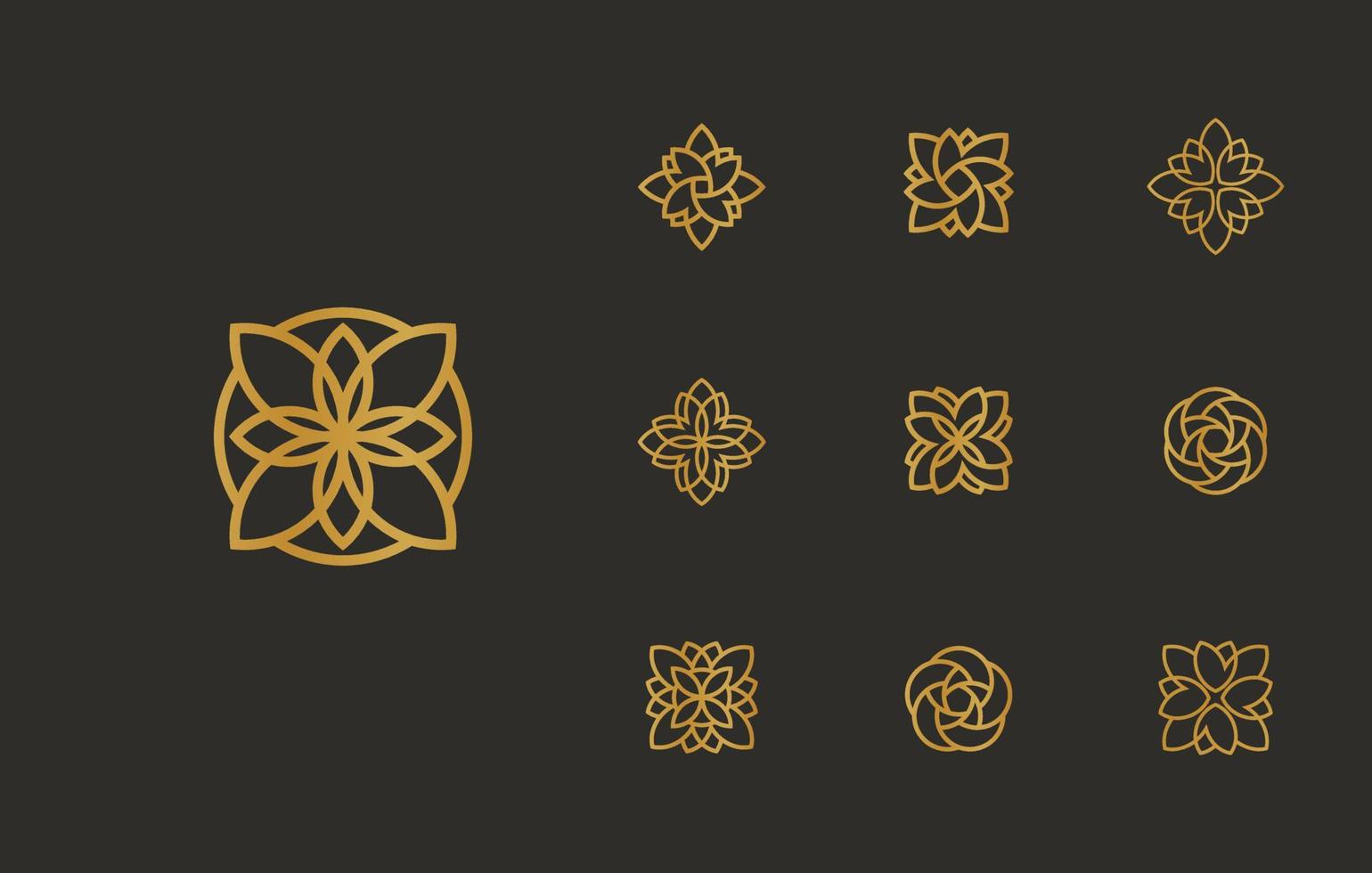design del logo geometrico di lusso vettore