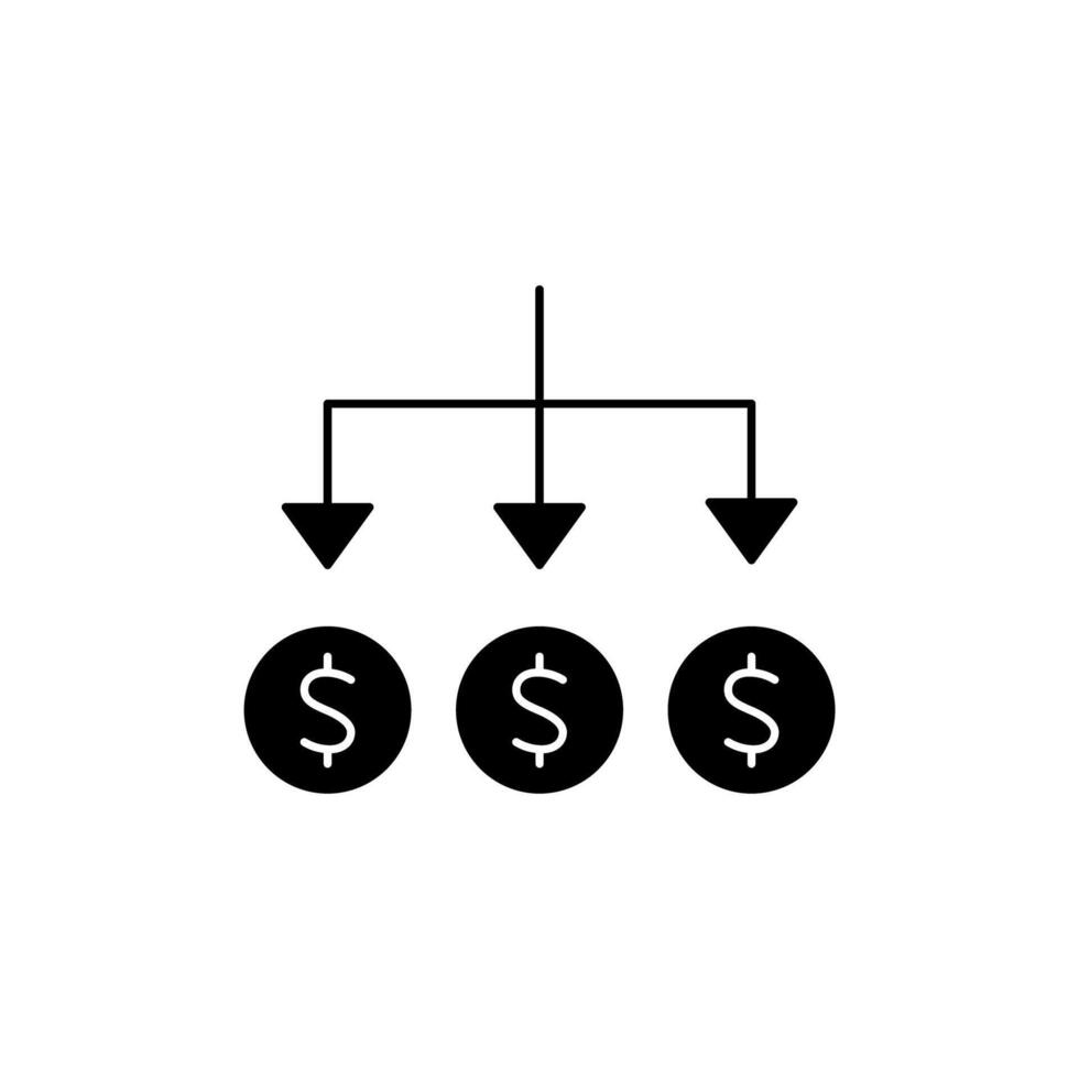 spese concetto linea icona. semplice elemento illustrazione. spese concetto schema simbolo design. vettore