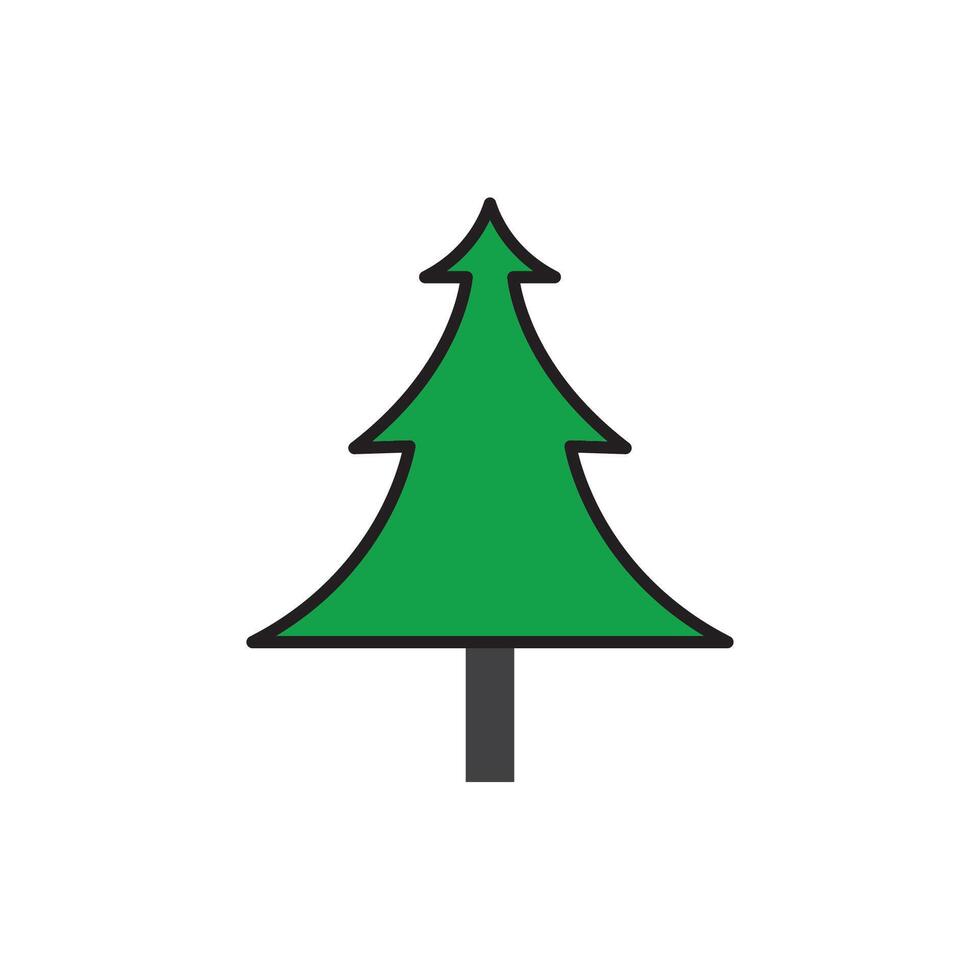 semplice pino o abete albero logo pino Casa sempreverde.per pino foresta avventurieri campeggio natura badge e attività commerciale. vettore