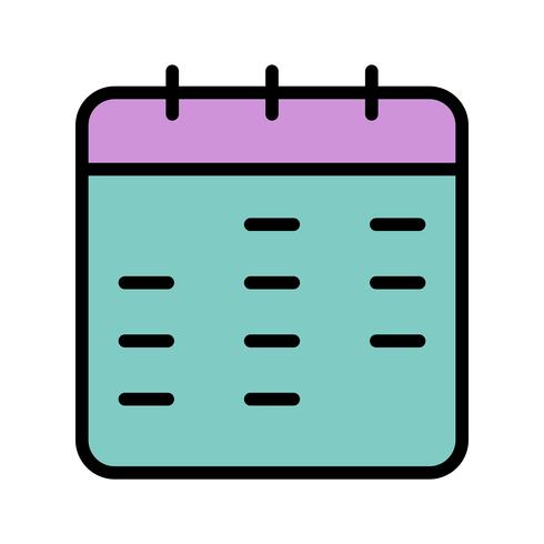 Icona del calendario vettoriale