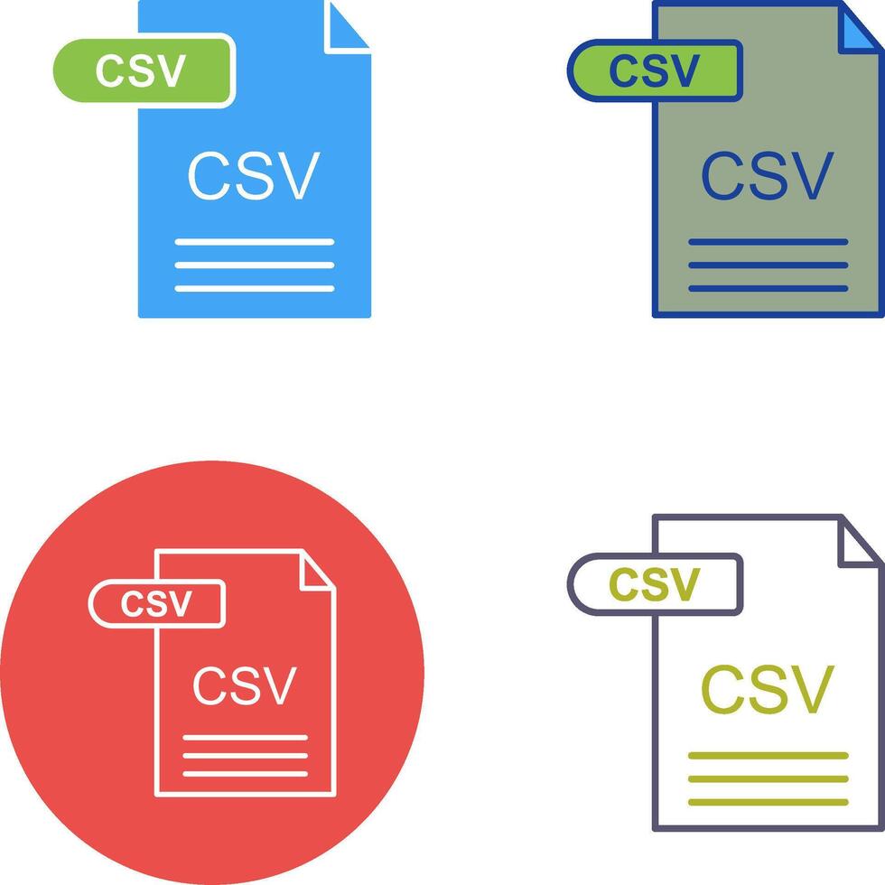 csv icona design vettore