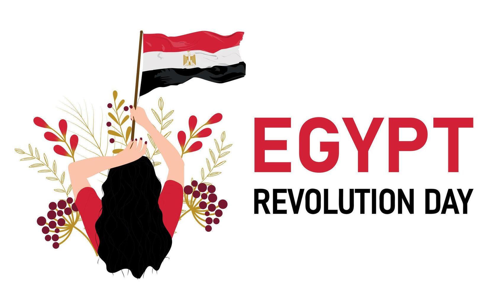 Egitto rivoluzione giorno illustrazione vettore