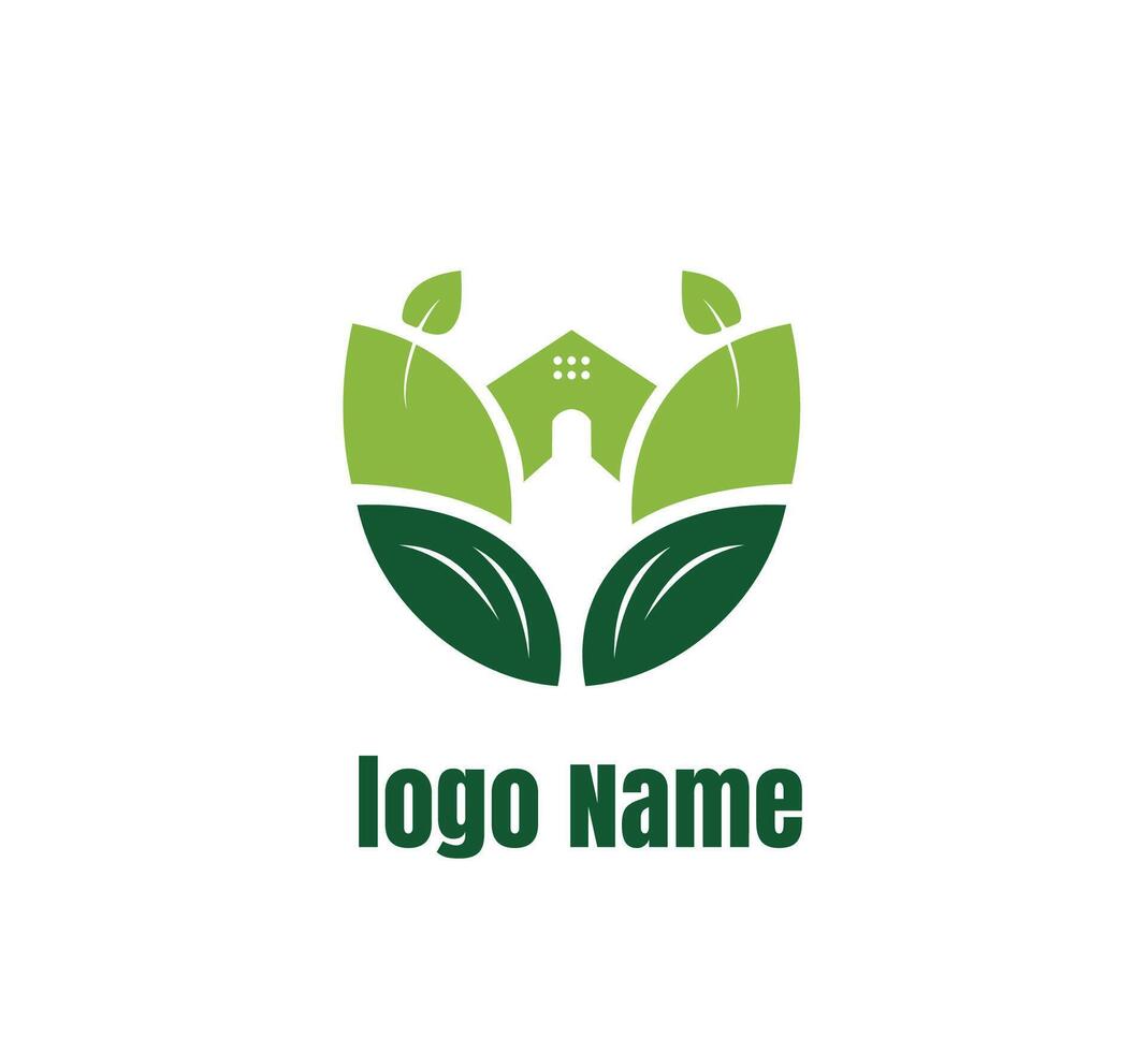 biologico naturale logo vettore