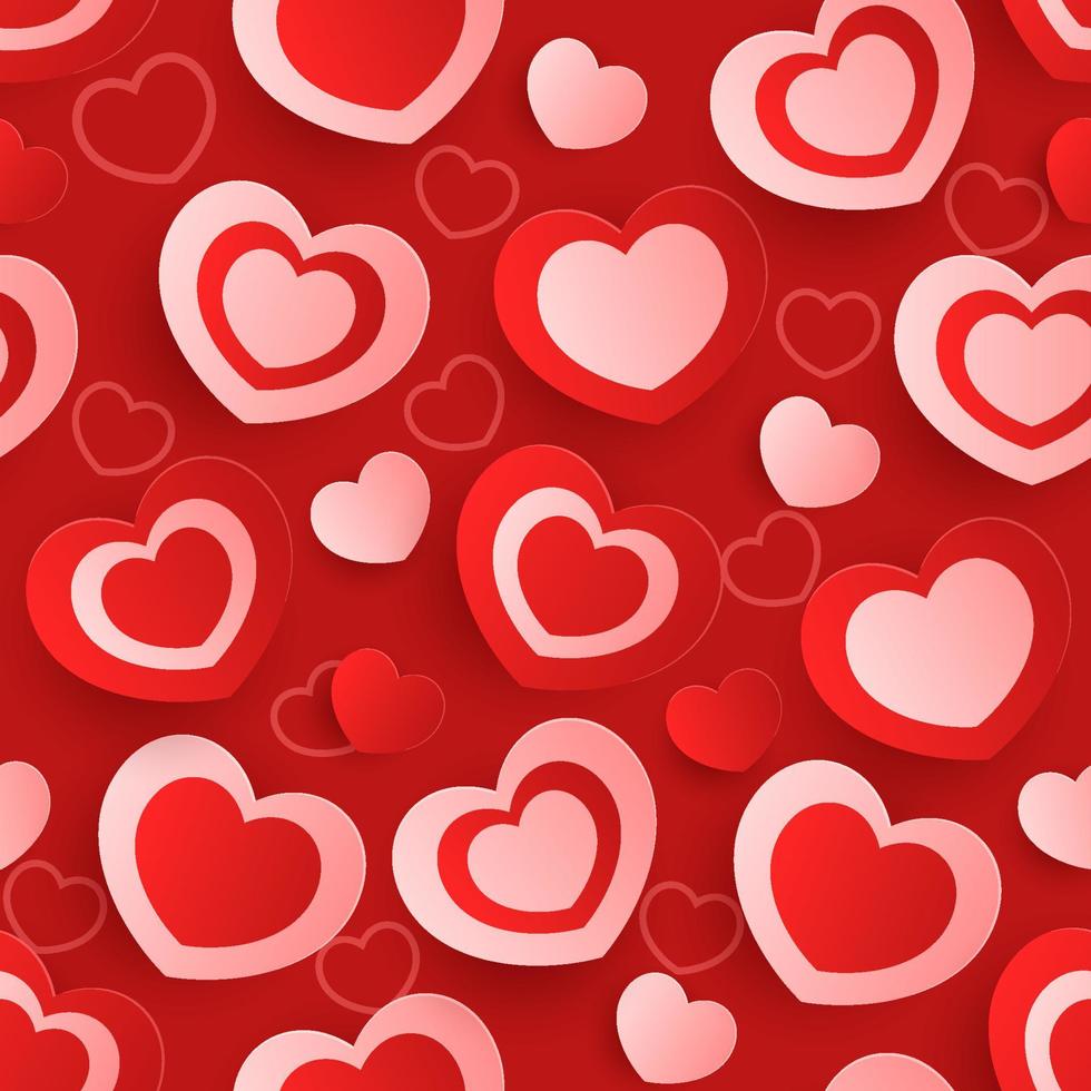 modello di cuore senza soluzione di continuità di san valentino vettore