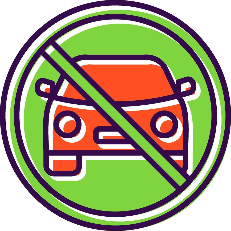 Proibito cartello pieno design icona vettore