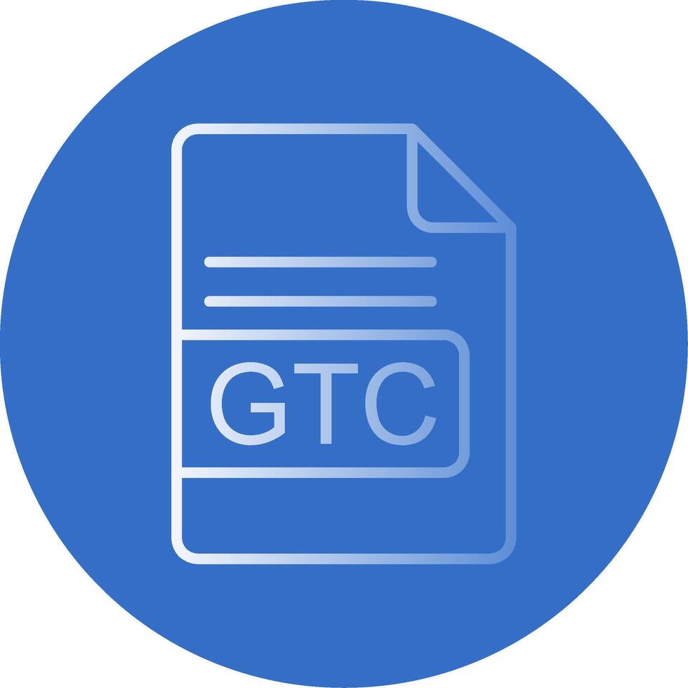 gtc file formato piatto bolla icona vettore