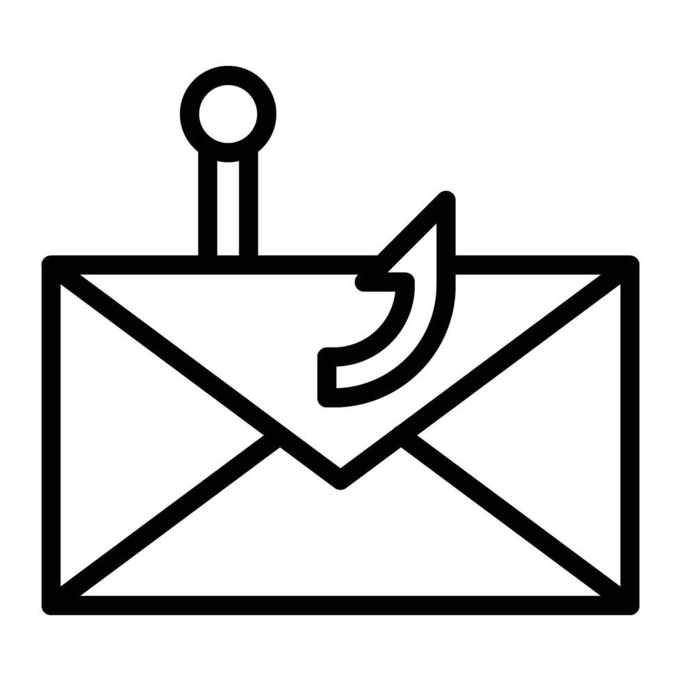 phishing linea icona design vettore
