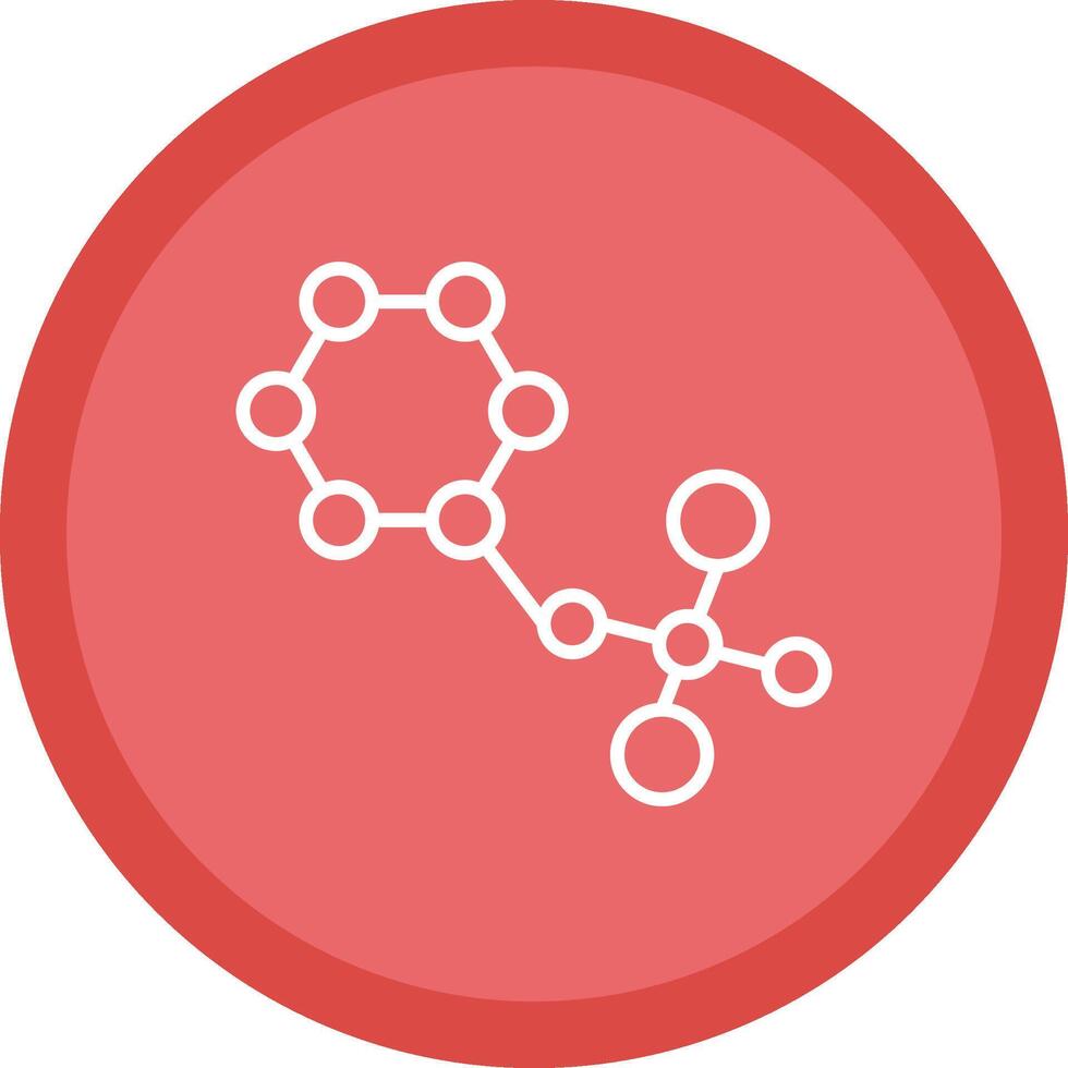 molecole linea Multi cerchio icona vettore