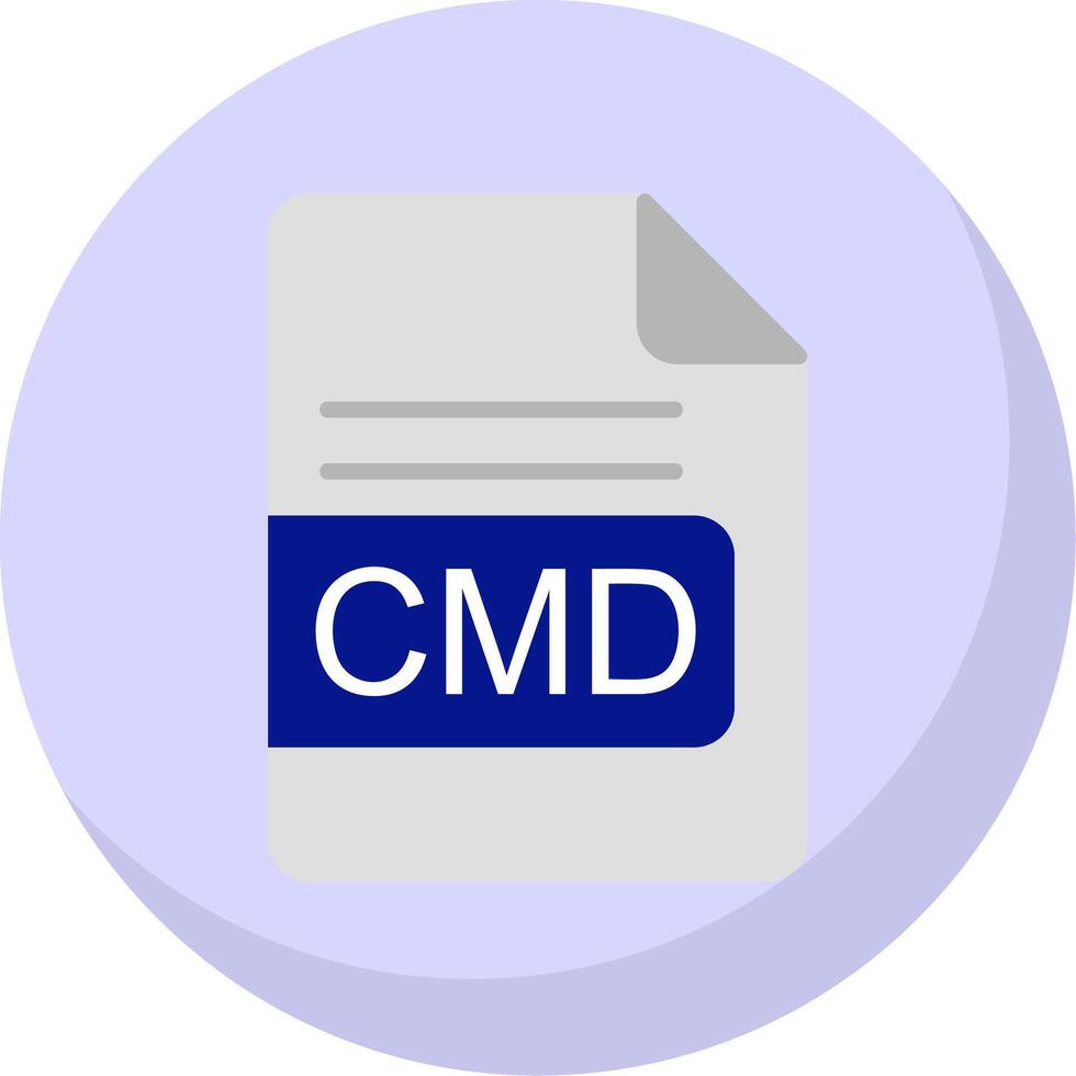 cmd file formato piatto bolla icona vettore