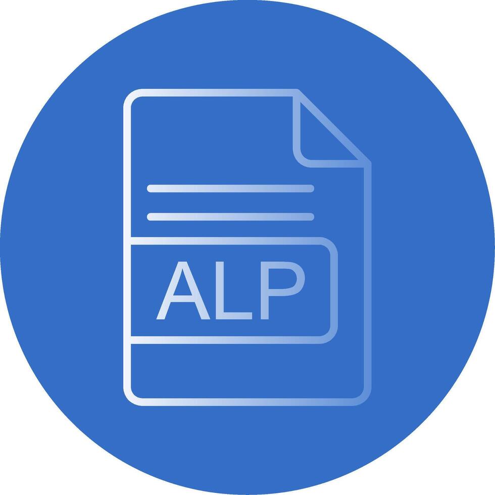 alp file formato piatto bolla icona vettore