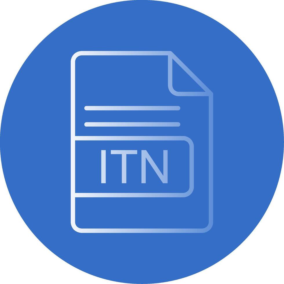 itn file formato piatto bolla icona vettore