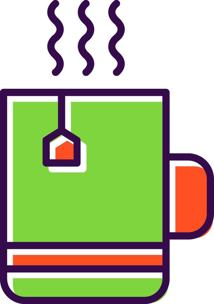 tè pieno design icona vettore