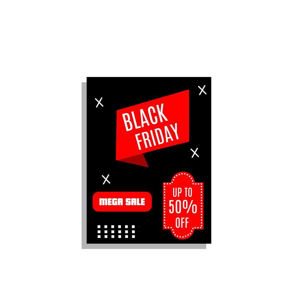 volantino del black friday con uno stile creativo e cool per grandi sconti durante le vacanze vettore