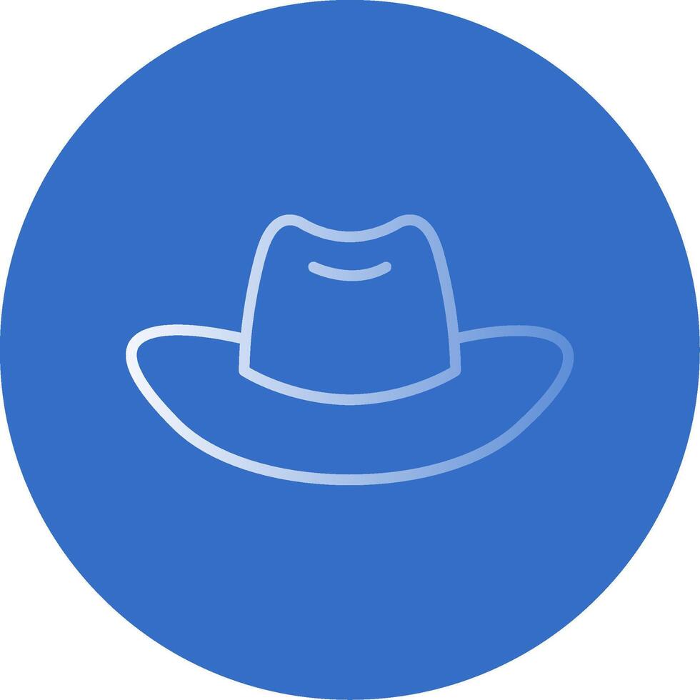 cowboy cappello piatto bolla icona vettore