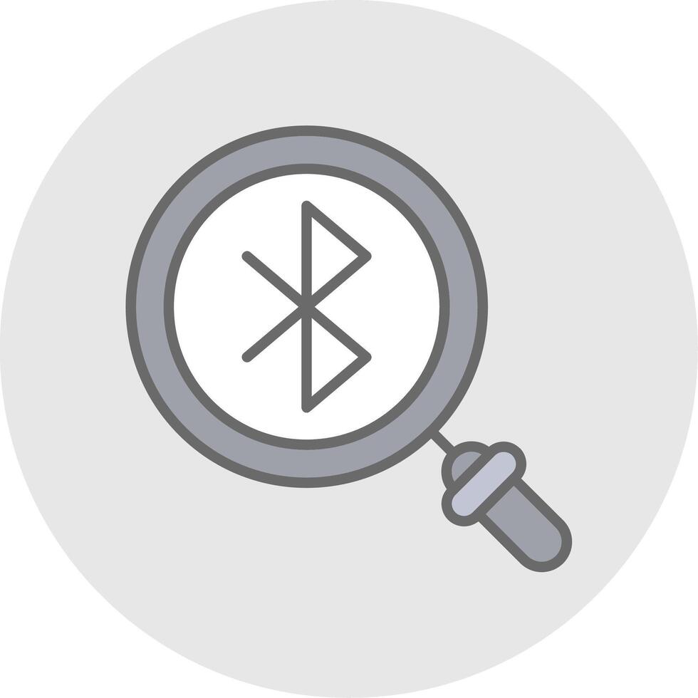 Bluetooth linea pieno leggero icona vettore