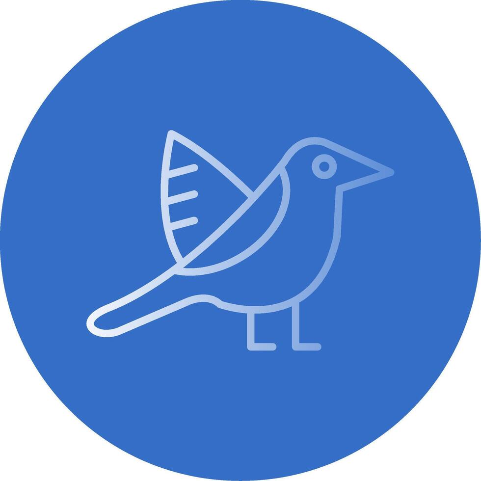 ornitologia piatto bolla icona vettore