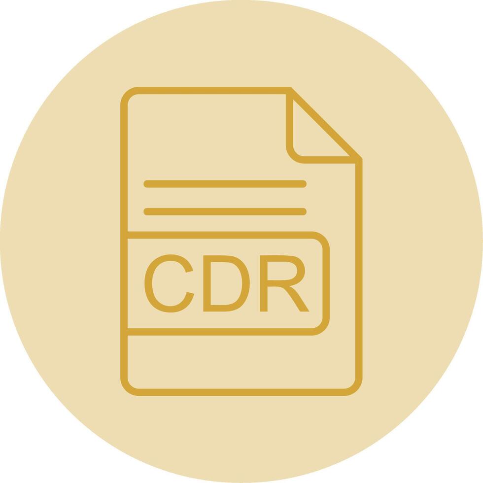 cdr file formato linea giallo cerchio icona vettore