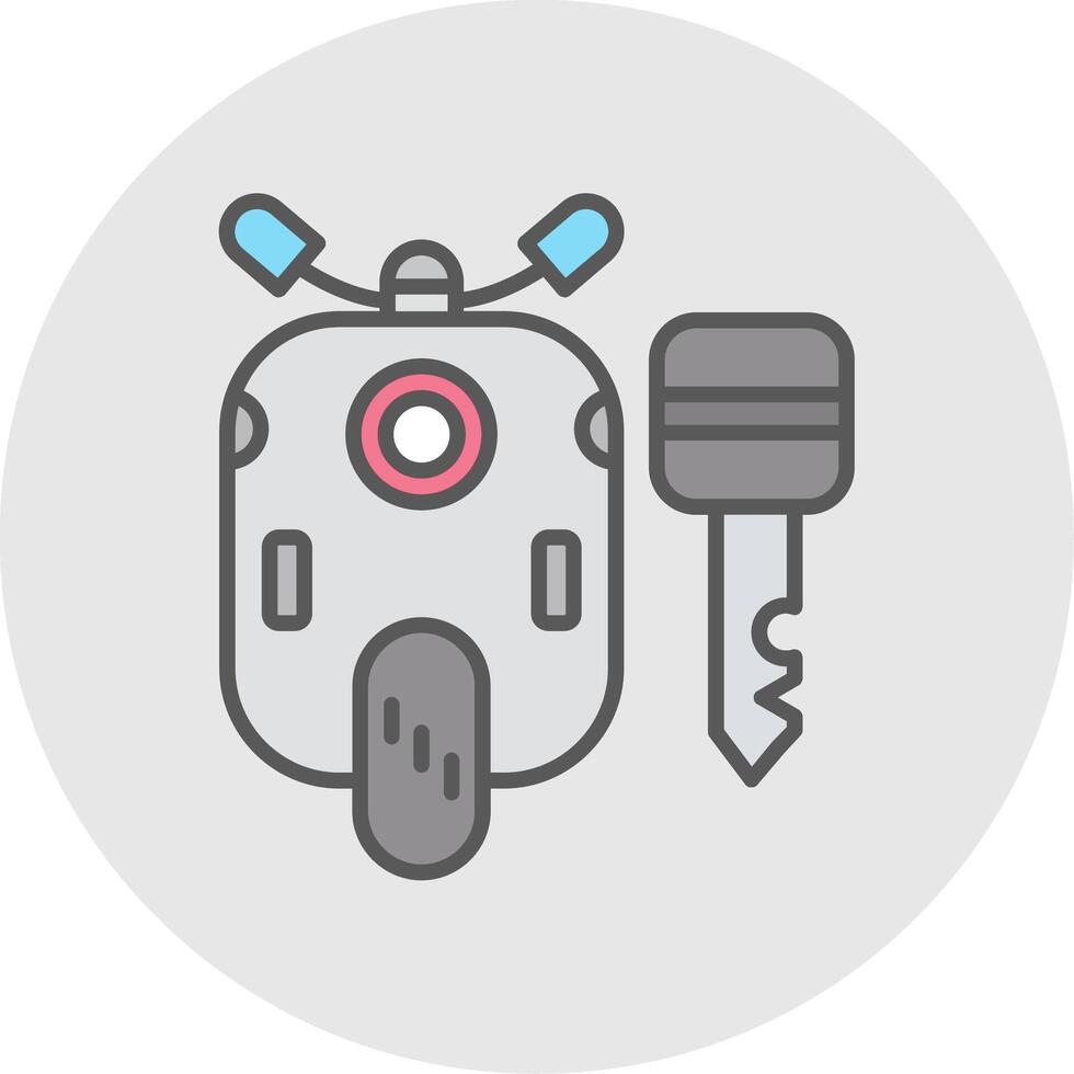 motocicletta linea pieno leggero icona vettore
