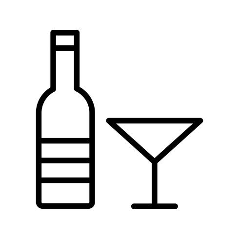 Icona del vino vettoriale