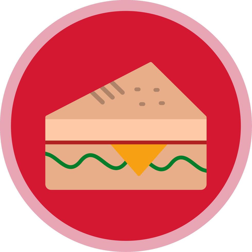 Sandwich piatto Multi cerchio icona vettore