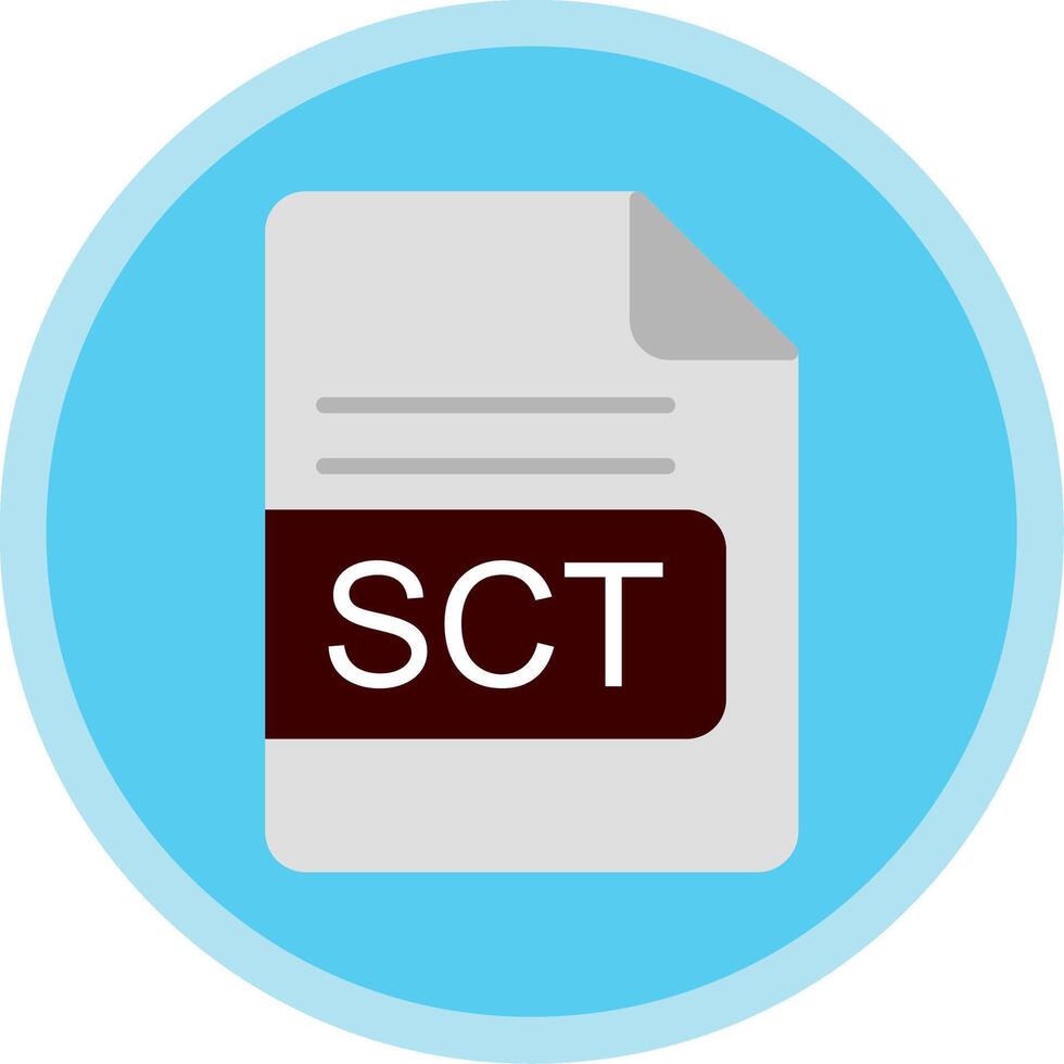 sct file formato piatto Multi cerchio icona vettore