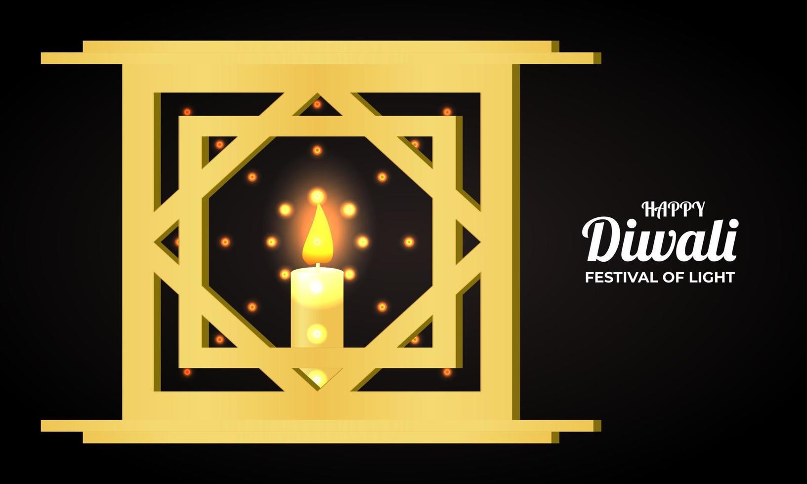 festival di progettazione di vettore dell'illustrazione della luce di diwali indiano. illustrazione a lume di candela per la celebrazione del diwali.