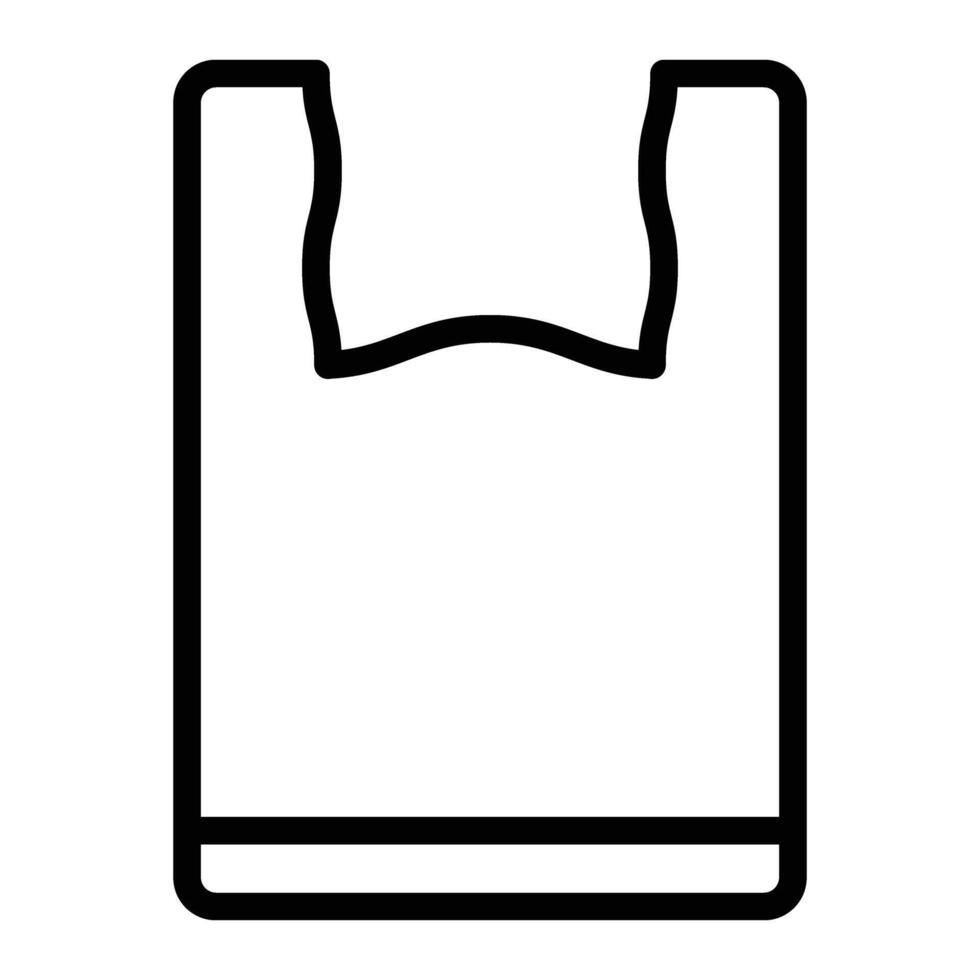 plastica Borsa linea icona design vettore