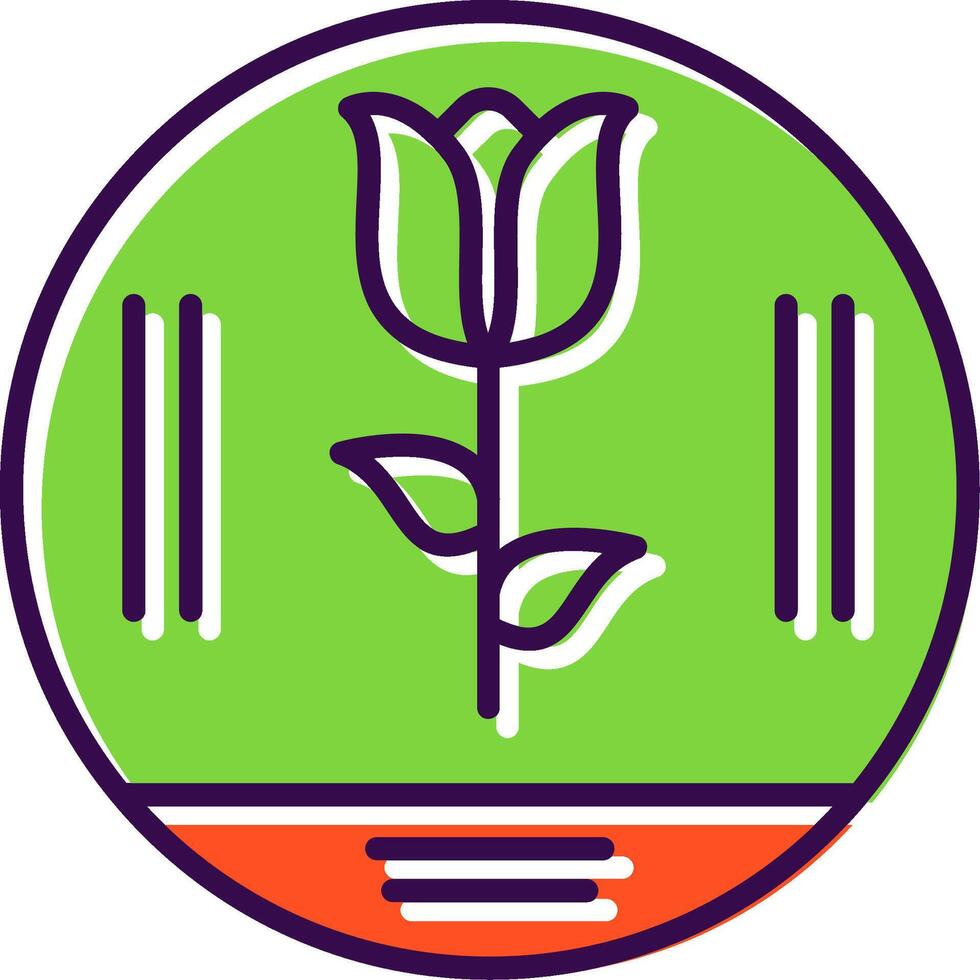 tulipano pieno design icona vettore