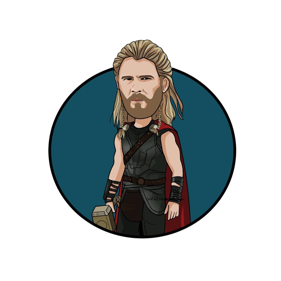 illustrazione vettoriale di thor avengers