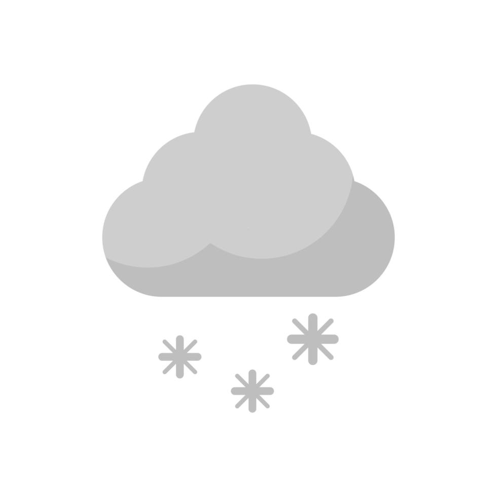 nuvola con fiocchi di neve icona isolata vettore