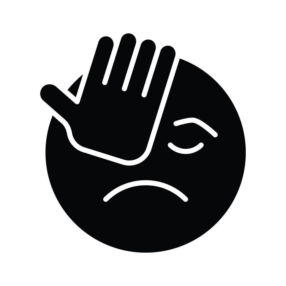 ottenere Questo sorprendente icona di facepalm emoji, triste espressioni emoji vettore