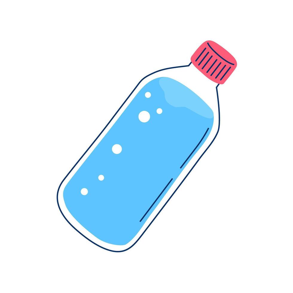 bottiglia di acqua illustrazione. vettore