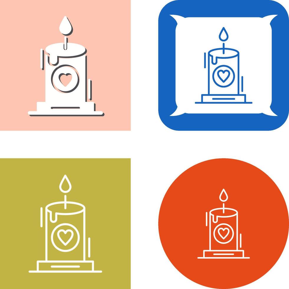 disegno dell'icona della candela vettore