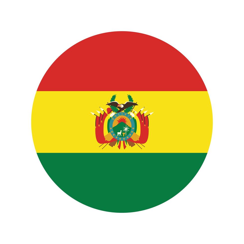 bandiera rotonda della bolivia vettore