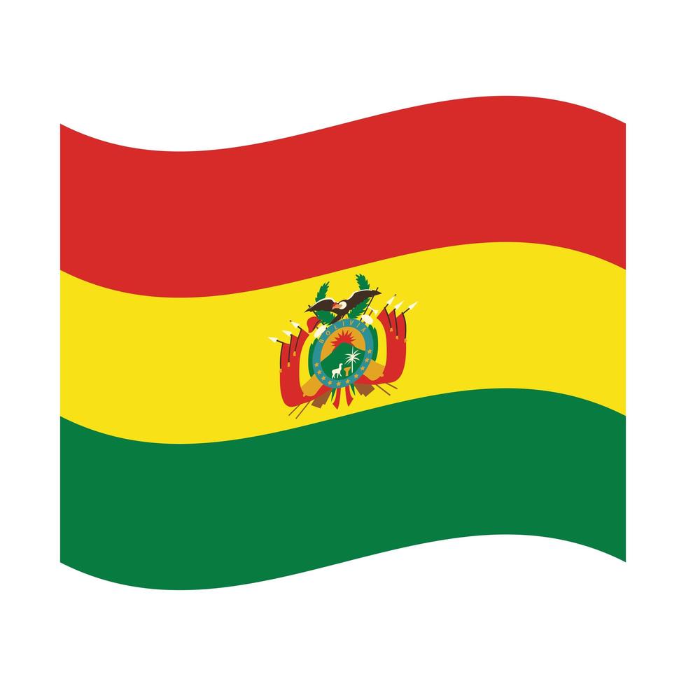 sventolando la bandiera boliviana vettore
