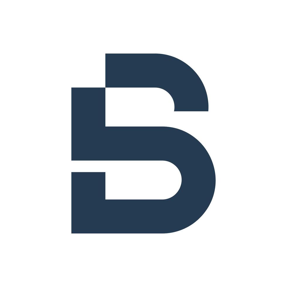 iniziali monogramma bs sb icona logo design vettore