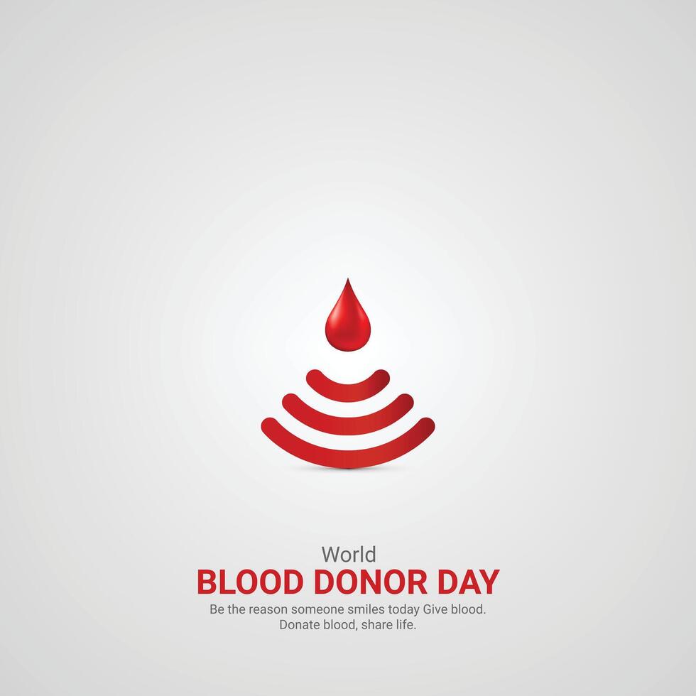 mondo sangue donatore giorno. mondo sangue donatore giorno creativo Annunci design giugno 14. , illustrazione, 3d vettore